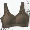 Roupa Íntima Feminina Seamless de Seda de Gelo Japonesa Segura de Quarta Geração Colete Beauty Peça Única Sutiã Sem Aro Esportivo Sutiã para Dormir