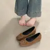 Primer Encuentro Jifa Bailarinas Francesas con Lazo Mujer Nuevas Otoño 2026 Retro Suaves de Corte Bajo Punta Redonda Zapatos de Salón