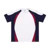 230g Camiseta de Algodón Pesado Estilo Americano Color Block Patchwork Hombro Caído Personalizada con Estampado de Logo Cuello Redondo Ropa de Trabajo