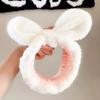 Faixa de Cabelo com Orelhas de Coelho de Pelúcia Faixa para Lavar o Rosto Feminina Grampo de Celebridade da Internet Acessórios de Cabelo High Cute Brincalhões
