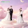 Vestido de Novia Romántico Creativo Muñeco de Pareja Decoración DIY para Hornear Pasteles Accesorios para Colgar Botella Ecológica Pequeños Adornos