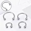 Pendientes de aleación de titanio F136 con rosca interna, anillos de herradura, pircings para labio, pircings para nariz, joyería para body piercing G23