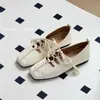 Mollykiki Zapatos Deportivos de Ballet Estilo Old Money 2026 Verano Nuevos Zapatos Pequeños de Cuero Zapatos Mary Jane para Viajar