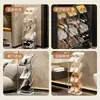 Zapatero multicapa, simple y ahorrador de espacio para apartamentos de alquiler, organizador de zapatos detrás de la puerta, estante de almacenamiento para dormitorios, zapatero inclinado de lujo ligero