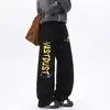 Pantalones Casuales Estilo Americano Estampados de Corte Holgado para Hombre, Nueva Colección Otoño 2026, Tacto de Alta Gama, Cintura Elástica, Pantalones Largos para Adolescentes