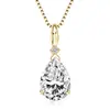 Plata de Ley S925 Moda Lujo Ligero Collar de Moissanita Temperamento de Gama Alta Exclusivo Transfronterizo Fabricante de Gargantillas Venta Directa al por Mayor