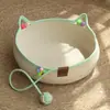 Cama para gato e arranhador com bola de autoentretenimento, adequado para todas as estações, feito à mão, lavável, cama para pet de corda de algodão resistente a arranhões, frete grátis