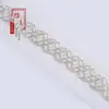 6.5cm Malla Bordada a Máquina Cuentas Pedrería Strass Cuentas de Arroz Perla Tubular Encaje Accesorios de Boda DIY Accesorios para Ropa