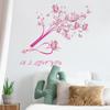 Novo FX-E116 rosa personalizado lápis borboleta amor quarto sala de estar casa decoração de parede adesivo de parede autoadesivo