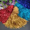 Encaje de Flecos Ancho 15cm 20cm 30cm Lentejuelas Borla Adorno de Encaje para Danza Latina