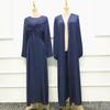 2022Loriya Moda Turca Color Sólido Conjunto de Dos Piezas Vestido y Cárdigan Lr511