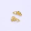 Color oro 14K que mantiene la moda versátil hebilla larga de nariz de cerdo diy pulsera collar con hebilla de cola receptora accesorios de hebilla japonesa