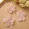Estilo coreano Combinación perfecta Malla Fina Brillante Flor de Cinco Pétalos Cosida a Mano Clip Lateral para el Cabello Cuerda para el Cabello Tocado Broche Flor para Disfraz Accesorios