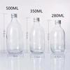 Nueva Botella de Jugo de Vidrio Transparente de Extracción en Frío Gotas de Hielo 500 ml Botella para Té con Leche Sellada con Tapa Botella para Bebidas Botella para Café