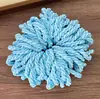 Faixa de Cabelo Trançada Macaron, Elástica e Simples com Etiqueta de Urso Colorida, Elástico para Cabelo Doce e Fofo de Coração de Menina