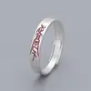 Anillo Unisex de Plata Pura con Cinabrio de Cultura Taoísta, Diseño Original para la Paz, Estilo Chino Vintage, Anillo de Cola Nicho del Año del Zodiaco para la Buena Fortuna
