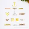 Logotipo de aleación personalizado, tachuelas de letras puras, placas de nombre para bolsos y ropa, nuevo logotipo hueco de una potente fábrica de metales