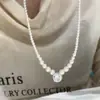 Collar de Perlas Shijia con Colgante Redondo Degradado de Diamante Completo en Plata de Ley S925 Joyería Elegante de Lujo Accesible para Mujeres