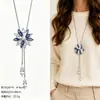 Cadena para Suéter de Collar Largo Geométrico, Accesorio de Lujo de Alta Gama, Versátil y de Moda, Colgante de Perla para Otoño e Invierno