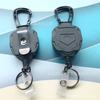 Fivela Retrátil com Capacidade de Carga Super Forte, Essencial para Uso ao Ar Livre, Fivela Fácil de Puxar com Cabo de Aço Espesso, Crachá Anti-Perda