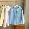 ¡Pequeño calentador de otoño e invierno! Estilo pareja más terciopelo engrosado ligero doble cara forro polar con capucha abrigo cálido chaqueta top