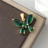 Dopamina ouro 14K cor zircônia banhado a ouro colar pulseira pingente borboleta flor fruta feito à mão DIY