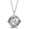 Pendente Vazado Flor Gota Mexicana Aromaterapia Corrente de Aço Titânio Diamante Difusor de Óleo Essencial Colar para Mulheres