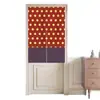 Cortina de puerta con estampado de lunares para uso doméstico, adecuada para dormitorios en casas de huéspedes, no requiere taladro, hecha de tela de algodón y lino, se puede personalizar con tu propio diseño para privacidad en el baño