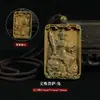 Pingente Unilateral de Sândalo Verde Esculpido de Guanyin de Mil Mãos, Artesanato Esculpido dos Oito Grandes Protetores, Enfeite para Pendurar no Carro