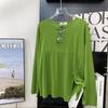 Versão Grande Europeia de Camiseta com Estampa de Máscara Facial Feminina Camisa de Base Estação Europeia Tamanho Grande Solta Fenda Proteção Solar Blusa Seda de Gelo Top Fino