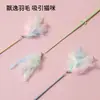 Novo Bastão de Brinquedo Colorido com Penas para Gato Formato Espiga de Milho Formato Cacto Cabo Longo Brinquedo de Agitar para Gato de Mão Suprimentos para Animais de Estimação