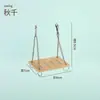 Juguete de casa de madera maciza para hámster, accesorios de jaula acrílica para hámster, jaula dorada para hámster, suministros de villa transparente de una sola capa