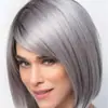 Peruca da moda europeia e americana, touca, franja lateral, bobo, peruca de cabeça completa, comércio exterior, hot wig transfronteiriça