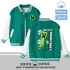 Chamarra de ropa de Minecraft para niños, chamarra de béisbol Creeper, ropa infantil de manga larga para primavera y otoño, moderna