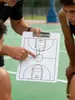 Pizarra Táctica de Baloncesto Portátil PVC Entrenador Doble Cara Escribible Borrable Juego Entrenamiento Enseñanza Pizarra Análisis Táctico