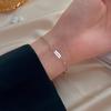 Pulsera estilo hip-hop para mujer con diseño simple, colgante de amor con cara sonriente, pulsera combinable para estudiantes, novias y parejas.