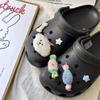 Zapatos Croc Hebilla de Zapato Flor Accesorios Desmontables DIY Cachorro de Peluche Lindo Caramelo Dulzura Chica Dulce Y2K