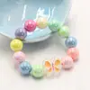 14mm/16mm Acrílico de Alto Brillo Color Chapado Color Caramelo Perlado Agujero Recto Accesorios para Joyería Diy Hecha a Mano con Cuentas