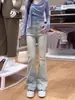 Jeans Acampanados Clásicos de Moda Azul Claro para Mujer 2026 Nuevo Diseño de Moda de Cintura Alta para Petite Pantalones Acampanados