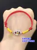 Plata Pura s999 Azul Quemado Pegamento Palabra de Bendición Ruyi Cuentas Separadas Cuerda Trenzada para la Mano Pulsera Collar Accesorios DIY Hechos a Mano