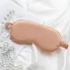 Antifaz de seda sintética para dormir, para siesta, bloqueador de luz, transpirable, elástico, protector de ojos, con logo impreso, antifaz de seda de doble cara, en stock