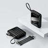 Batería Externa de Carga Rápida al por Mayor con Certificación 3C, Gran Capacidad 20000mAh, Batería Externa Mini Portátil con Cable, Logo Personalizado