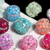 Cadena de Margaritas Coloridas Personalizada con Diamantes y Cuentas con Agujero Recto para Cadena de Teléfono DIY, Llavero, Cadena de Bolso Accesorios al por Mayor