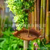 Comercialização Quente Transfronteiriça Alimentador de Pássaros em Forma de Guarda-chuva Enferrujado, Ornamento Pendurado para Jardim e Pátio, Artesanato em Metal