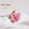 Hilo Tejido a Mano Cabeza Única Ramo de Rosas Burbuja Escena de Flores Simuladas Arreglo Decoración de Flores Artificiales Vestir Lindo Cuatro