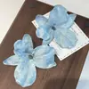 Presilha de Cabelo Azul com Flores Estilo Chinês Retrô, com um Toque Elegante e Sofisticado, Ornamento de Cabelo de Orquídea Imitação para Penteados, Criando uma Atmosfera Digna de Fotos