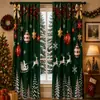 Cortinas semioscuras estilo navideño con estampado digital transfronterizo de Amazon para Navidad europea y americana, en stock en TEMU para dropshipping