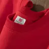 Vermelho Ano Novo 500g Forrado com Fleece Pesado Camisa para Vestir Masculina Veludo Raposa Prateada Gola Redonda Solta Cor Sólida Manga Longa Outono/Inverno Camisa de Apoio Vestuário Feminino