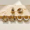 Pendientes de Metal con Pliegues Irregulares para Mujer, Pendientes de Botón Únicos de Nicho, Aros para Oreja, Nueva Joyería para Oreja de Alta Gama