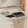 Varal de Roupas Doméstico Boca de Peixe Antiderrapante Suporte para Roupas com Ângulo Anti-Ombro Seco e Molhado Uso Duplo Sem Marcas Loja de Roupas Cabide de Plástico para Pendurar Roupas